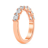 14K Gold East West Halfway Diamond Band