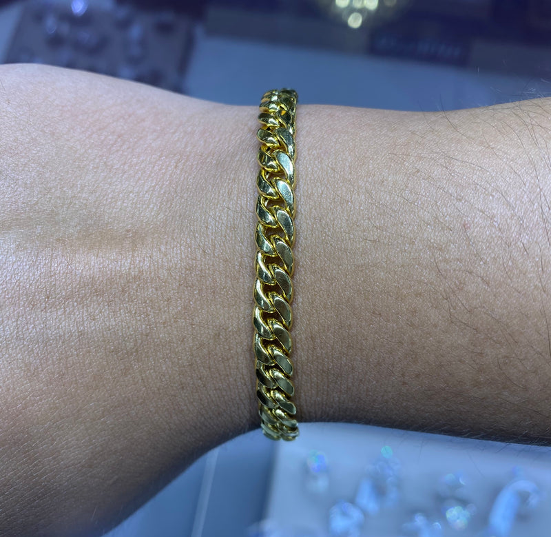 14k Yellow Gold Cuban Bracelet