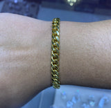 14k Yellow Gold Cuban Bracelet
