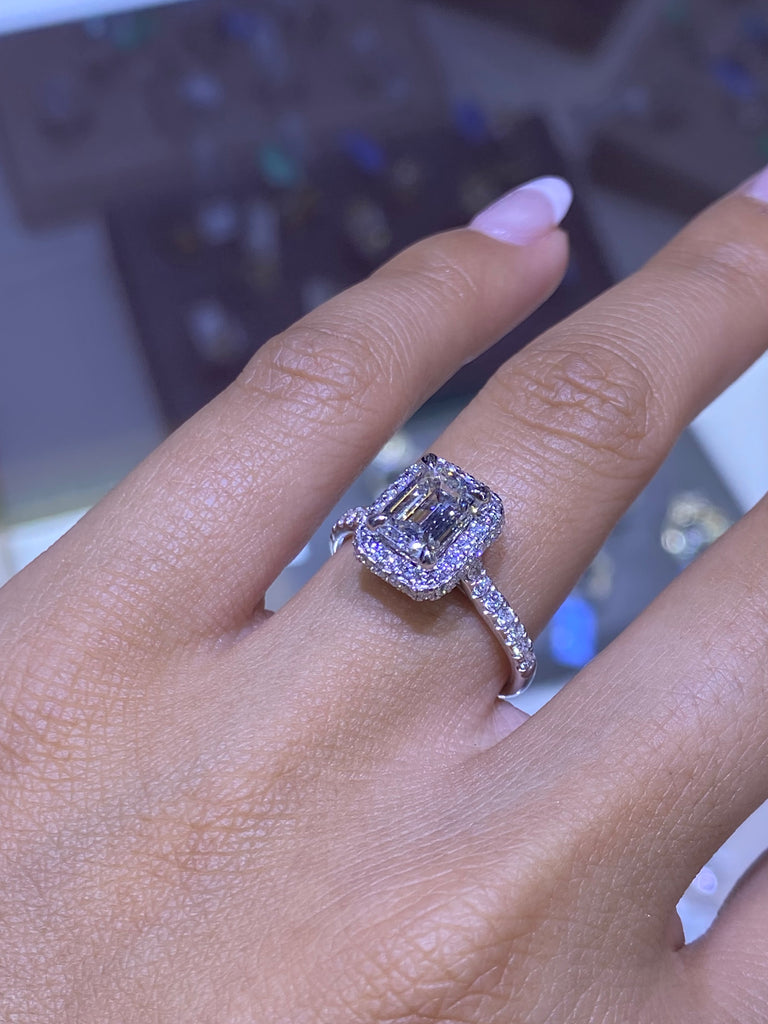 Lab Grown Emerald Cut Diamond Engagement Ring David s House of