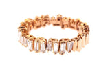 14K Gold Diamond Baguette Band