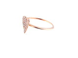 14K Gold Diamond Heart Ring