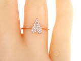 14K Gold Diamond Heart Ring