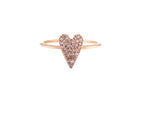 14K Gold Diamond Heart Ring