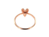 14K Gold Diamond Heart Ring