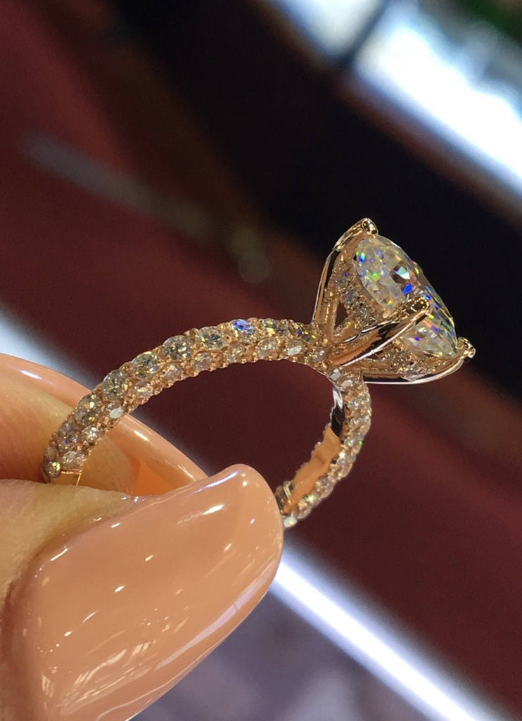 Jewelled Diamond Engagement Ring | Certified Diamond Rings – Arya Jewel  House