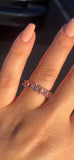 14K Gold Oval Shape Morganite Band