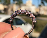 Oval Shape Morganite Band U Prong Band