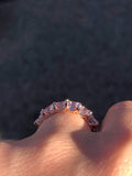Oval Shape Morganite Band