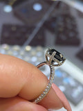 14k Black Diamond Engagement Ring