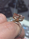 6 Carat Oval Morganite Engagement Ring