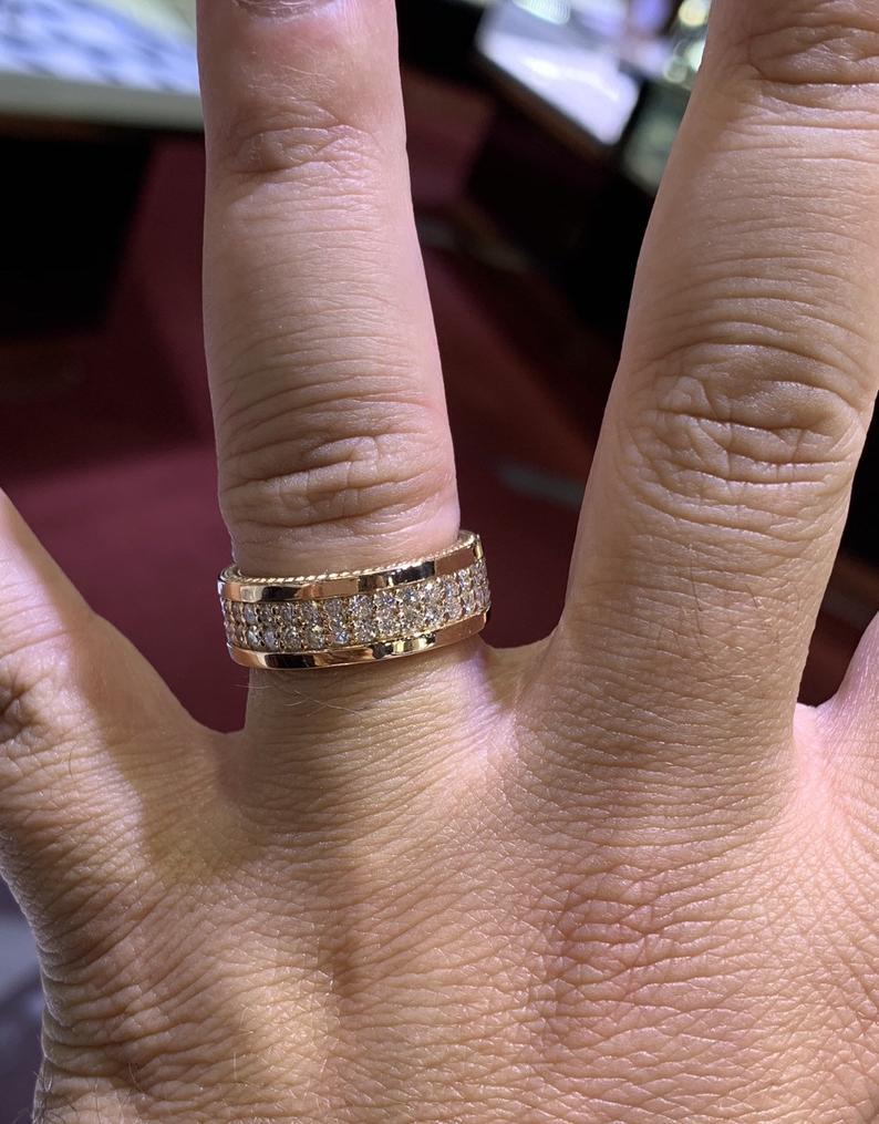 Oval Moissanite Engagement Ring 6x8mm Art Deco Rose Gold Wedding Ring  Vintage Promise Ring