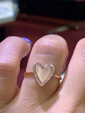 14K Gold Heart Shape Ring