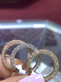 14K Gold 3D Diamond 3/4 Eternity 3.5MM Band