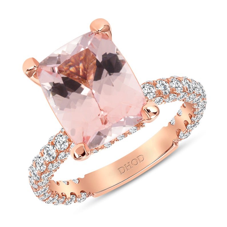 MAREI Diamond Halo Marquise Pink Morganite Engagement Ring In Platinum –  MAREI New York