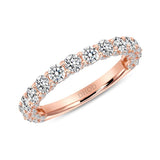 14K Gold Ladies Diamond U Prong Diamond Band