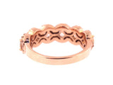 14K Gold Diamond and Morganite Halo Band