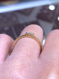 14K Gold Single Baguette Stackable Band