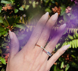 14k Gold Half Ruby Eternity Band