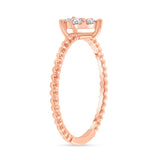 14K Gold Natural Diamond Pear Cluster Promise Ring