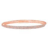 18K Gold Tennis Double Row Bangle