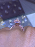 Halo Ring with 3 Carat Emerald Cut Ring
