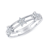 14K Gold Diamond Moveable Star Band