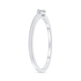 14K Gold Diamond Baguette Stackable Band