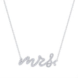 14K Gold Diamond Mrs. Pendant