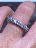 3d diamond band - 14k gold band