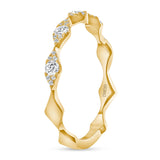 14K Gold Marquise Shape Cluster Band