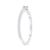 14K Gold Diamond Baguette Stackable Band