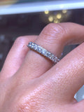 14K Gold Diamond 3D Eternity Band - 3D diamond band