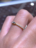 14K Gold Single Baguette Stackable Band