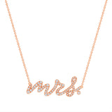 14K Gold Diamond Mrs. Pendant