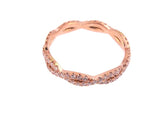 14K Gold Narrow Diamond Infinity Band