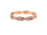 14K Gold Narrow Diamond Infinity Band