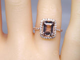 14K Gold Diamond Halo Ring