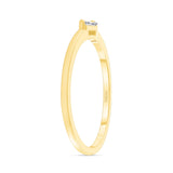 14K Gold Diamond Baguette Stackable Band