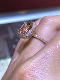 Cushion Morganite Engagement Ring
