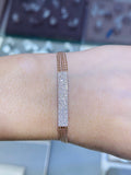 14K Gold ID Diamond Bracelet