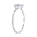 14K Gold Natural Diamond Pear Cluster Promise Ring