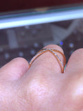 14K Gold X Ring