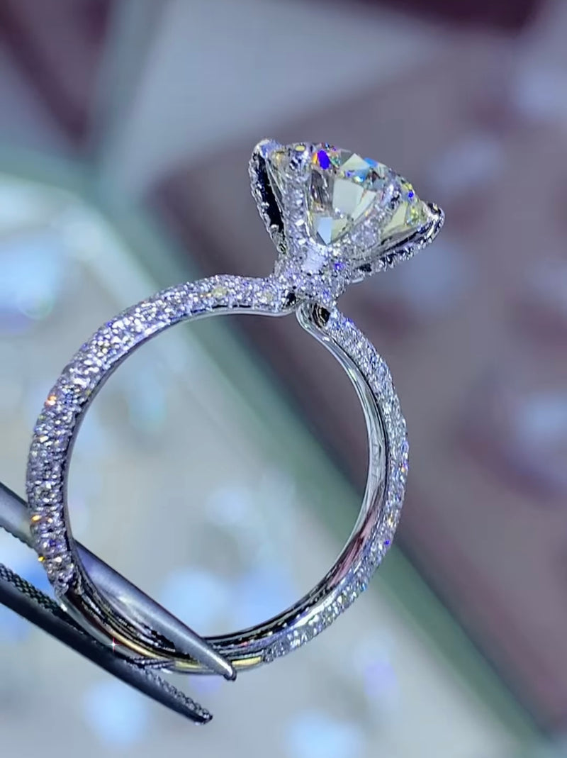 Princess Cut Halo Diamond Engagement Ring – David's House of Diamonds