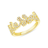 Diamond BLESSED Ring Gold