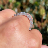 14K Gold Ladies 3.5MM Diamond U Prong Diamond Band