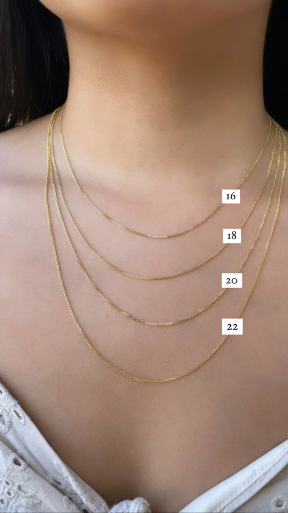 Amazon.com: Delicate Thin Plain Chain Necklace, Simple Layering Jewelry 14K  Gold Filled, 925 Sterling Silver, 14K Rose Gold Filled, Choose Your Length  : Handmade Products