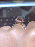 14K Gold Oval Morganite Ring