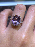 Gold Oval Morganite Engagement Ring Media 2 of 9