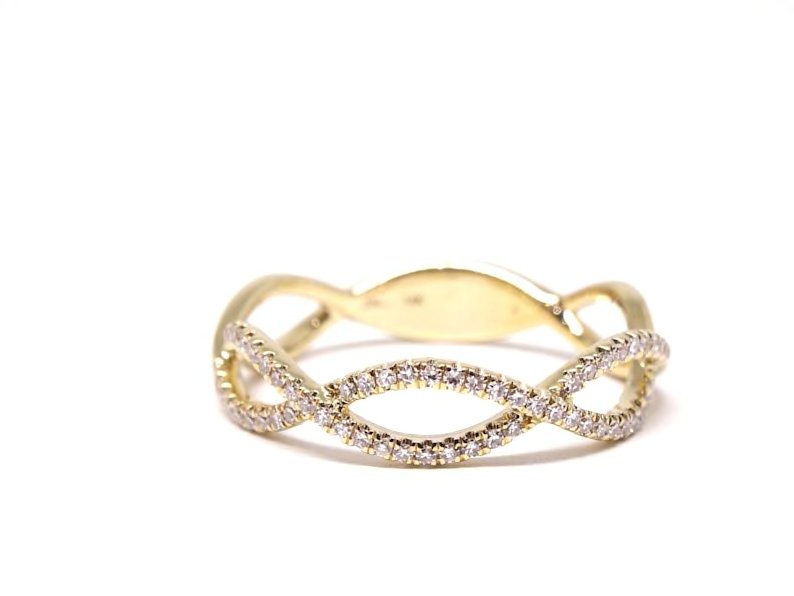 14K Gold Infinity Diamond Band